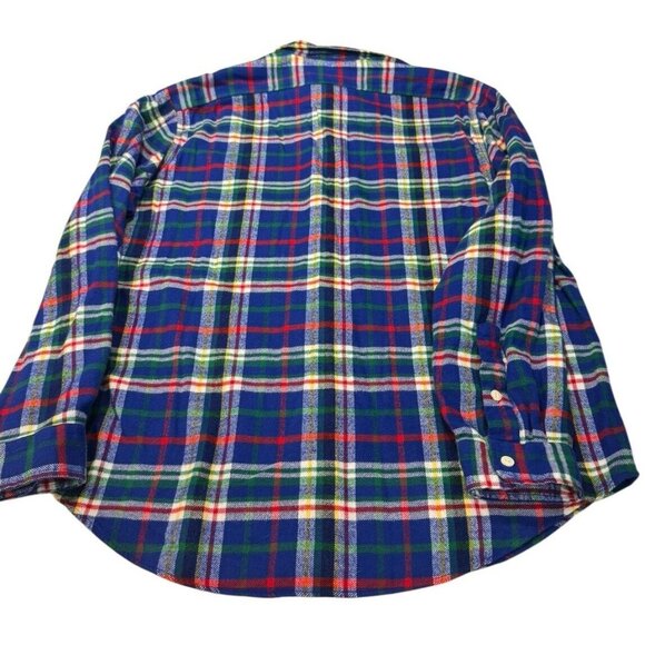 Polo Ralph Lauren Men's Classic Fit Flannel Blue Plaid Workshirt Sz XL NWT $148 - Picture 5 of 12